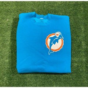 Vintage Miami Dolphins sweatshirt mens extra large crew neck 90s blue Dan Marino
